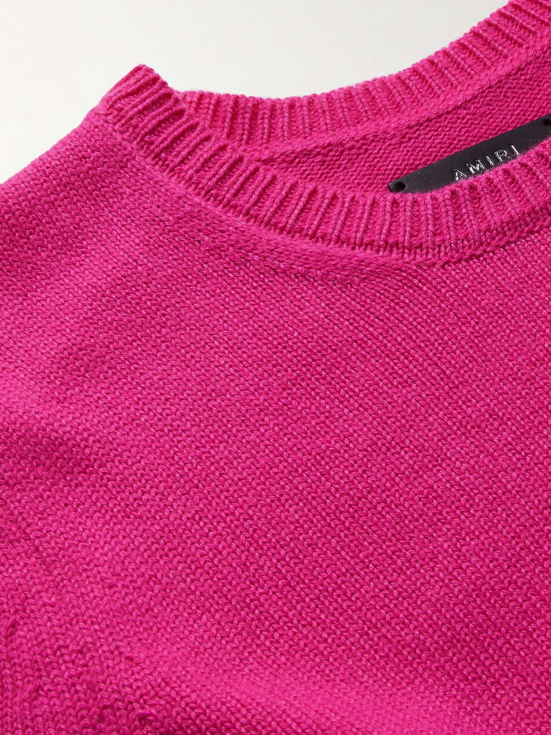 Slim-Fit Distressed Cashmere and Wool-Blend Sweater 5