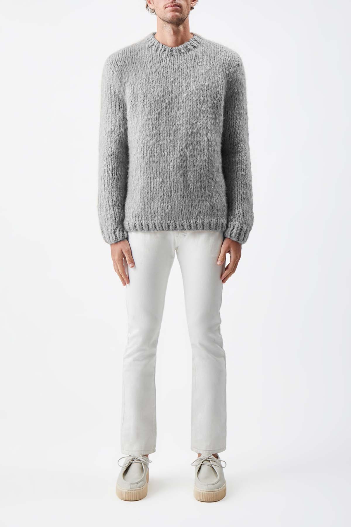 Lawrence Knit Sweater in Heather Grey Welfat Cashmere - 2