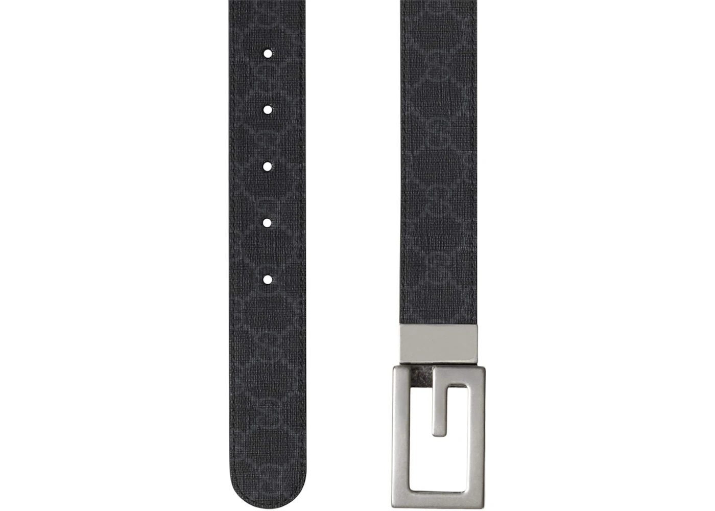 Gucci Reversible Belt with Square G Buckle GG Supreme Black - 3