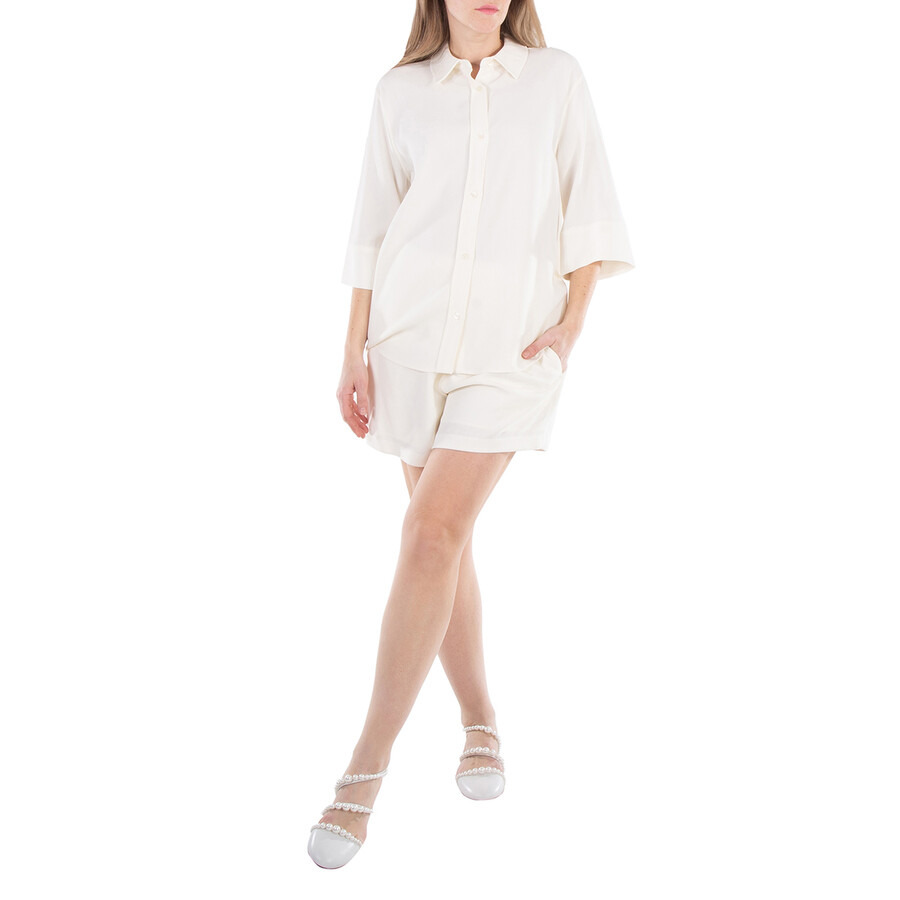 Anine Bing Ladies Ivory Kam High Rise Shorts - 2