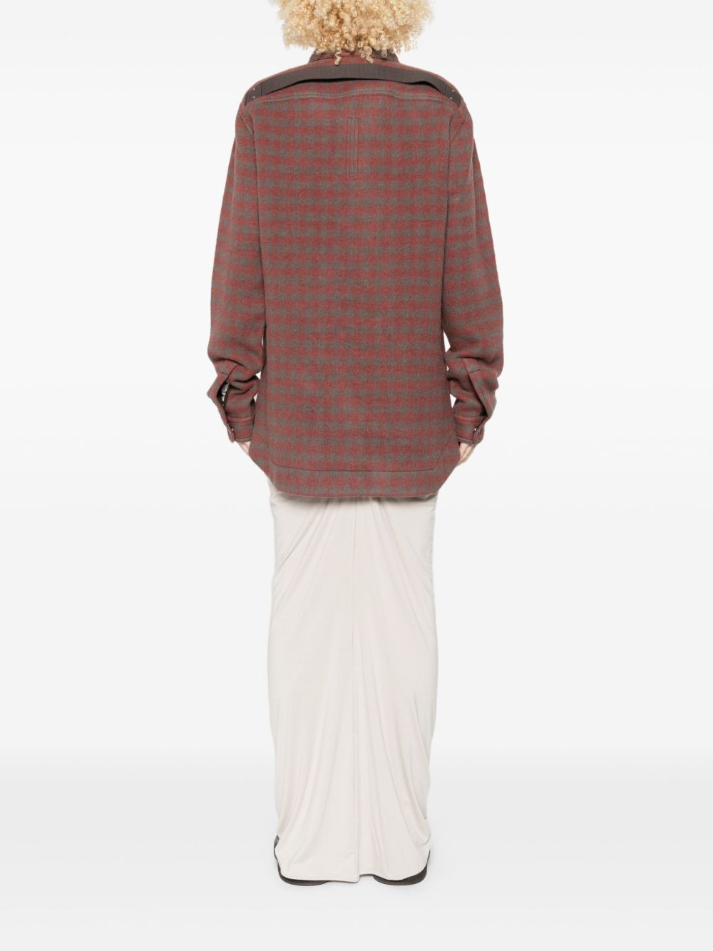 checked patch-pocket shirt - 4