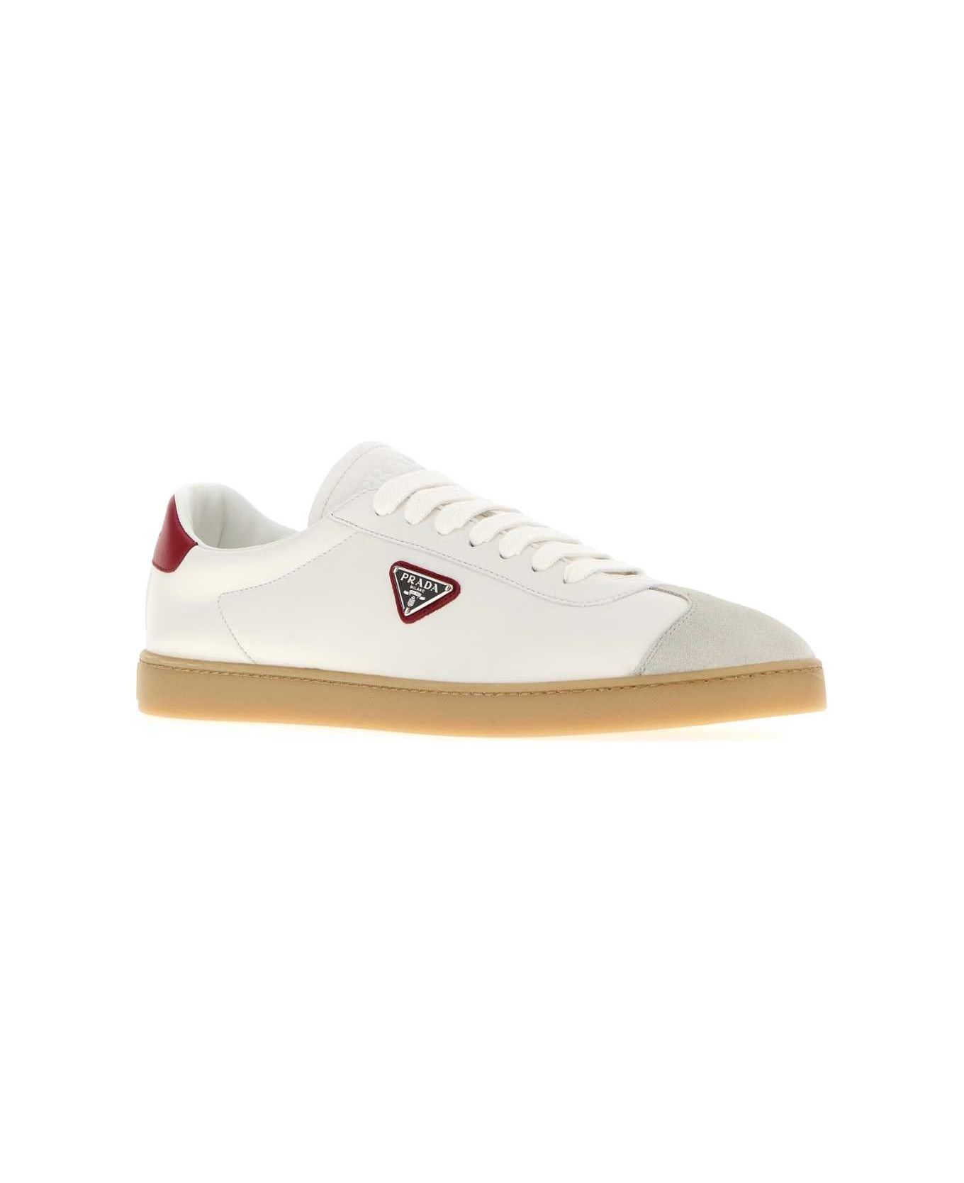 White Napa Leather Sneakers - 2