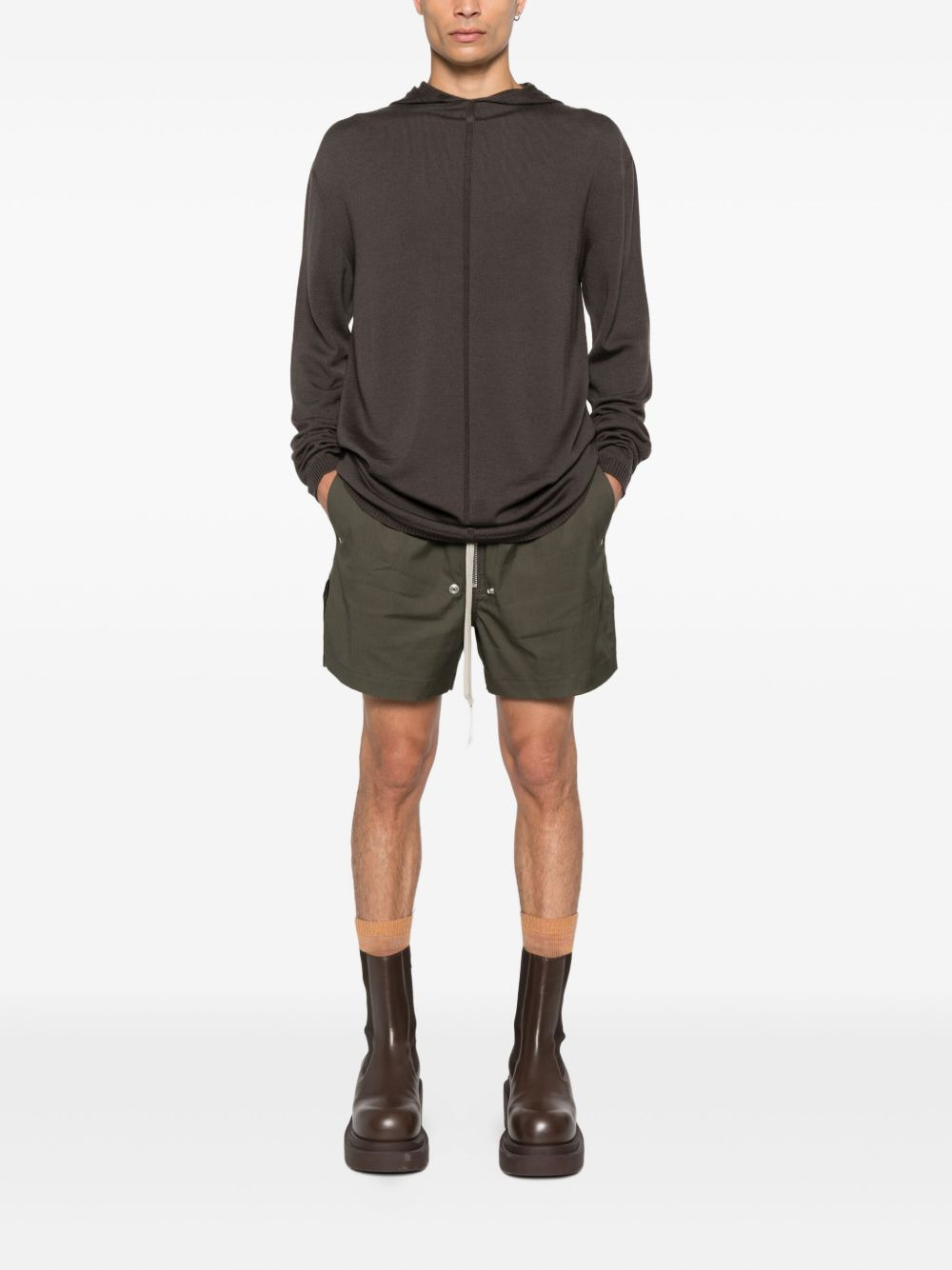 drawstring zip-fastening shorts - 2