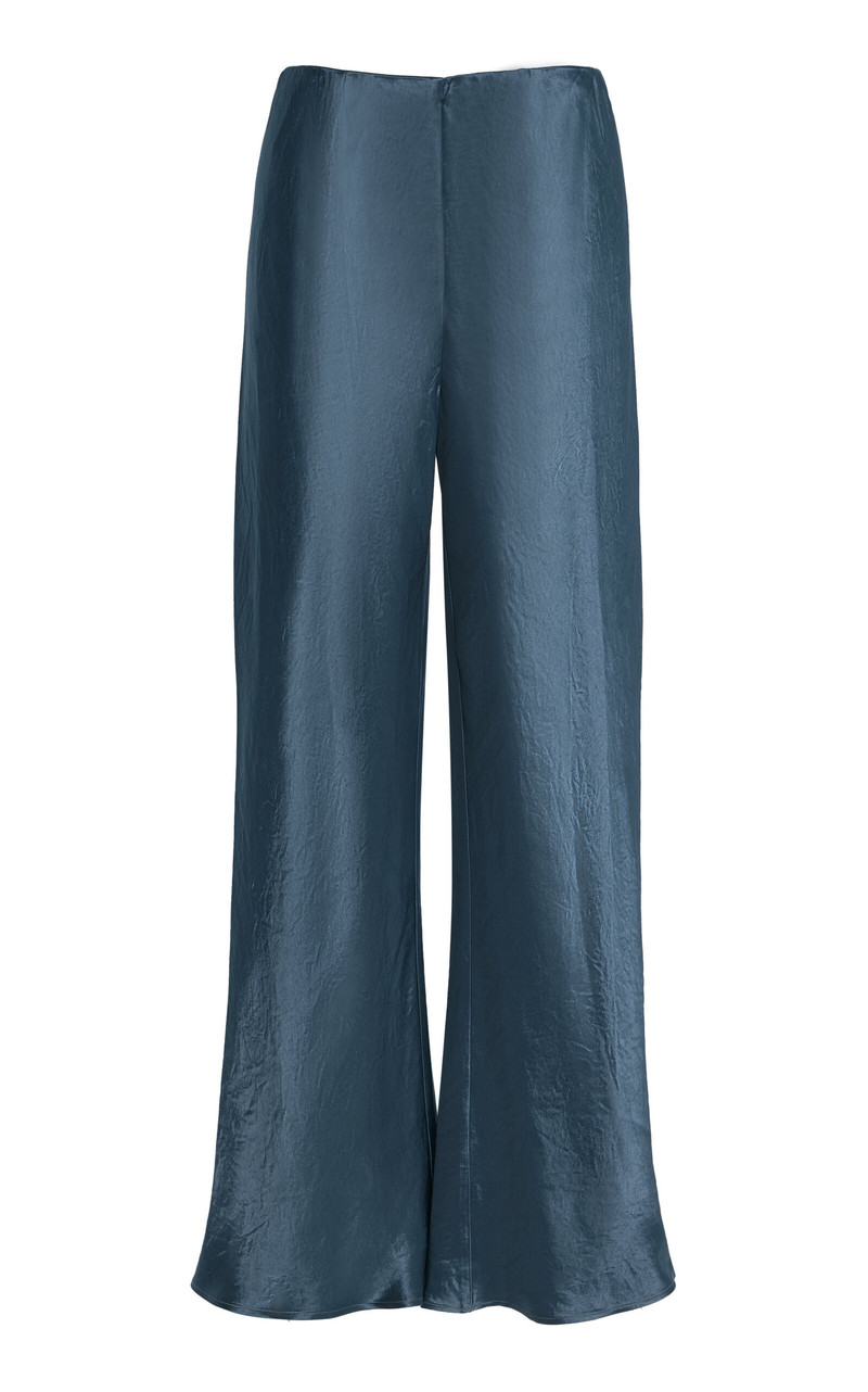 Kobe Satin Flare Pant blue 1