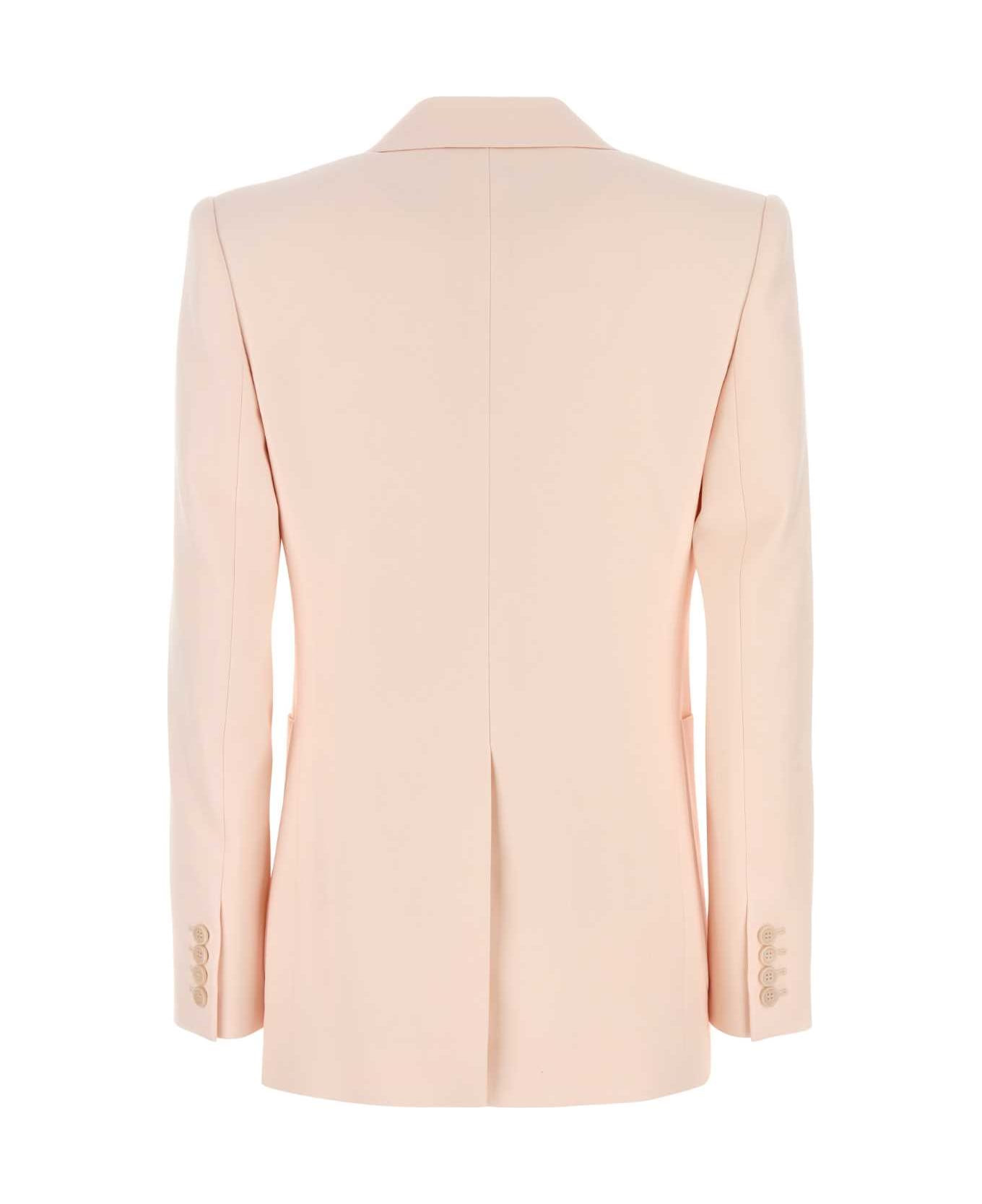 Pastel Pink Wool Blazer - 2