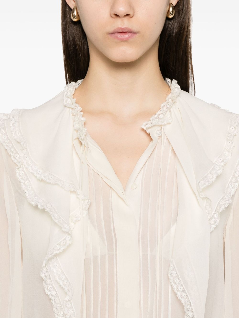 ruffled silk blouse - 5