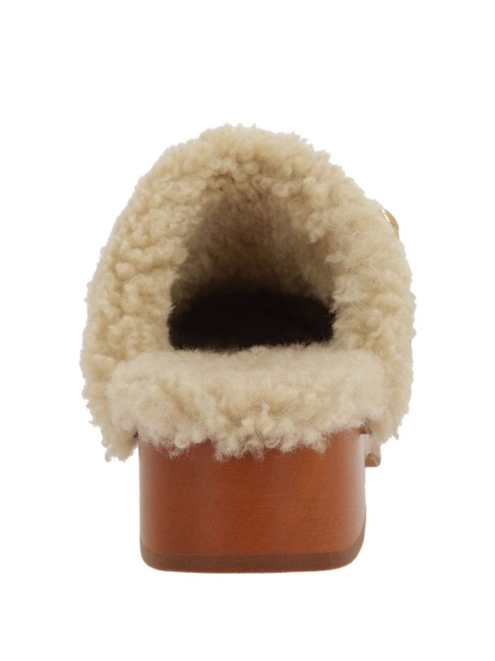 35mm Jeannette shearling-trimmed buckle clogs - 3