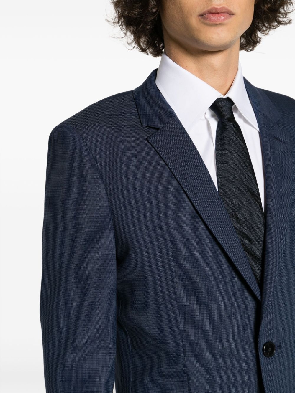single-breasted twill suit - 5