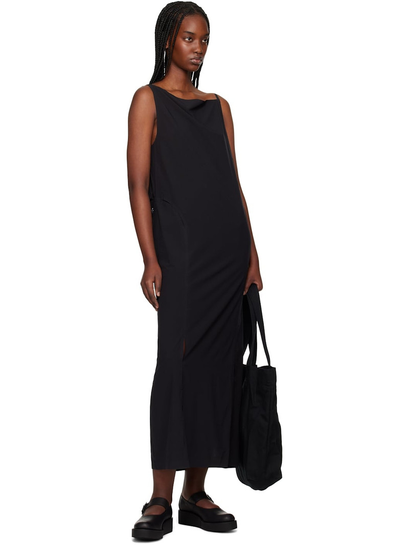 Y-3 Black Slit Maxi Dress outlook