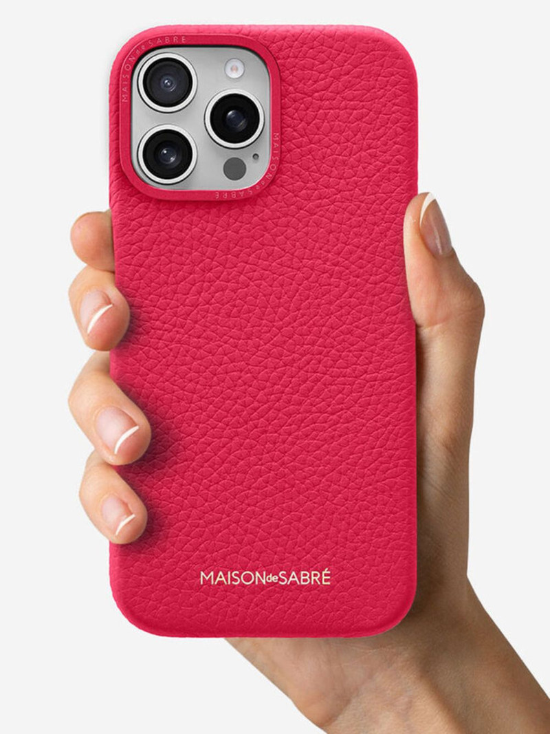 iPhone 16 Pro raised camera leather phone case 5