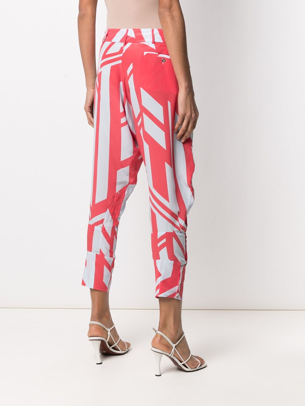 graphic print jodphur trousers - 4