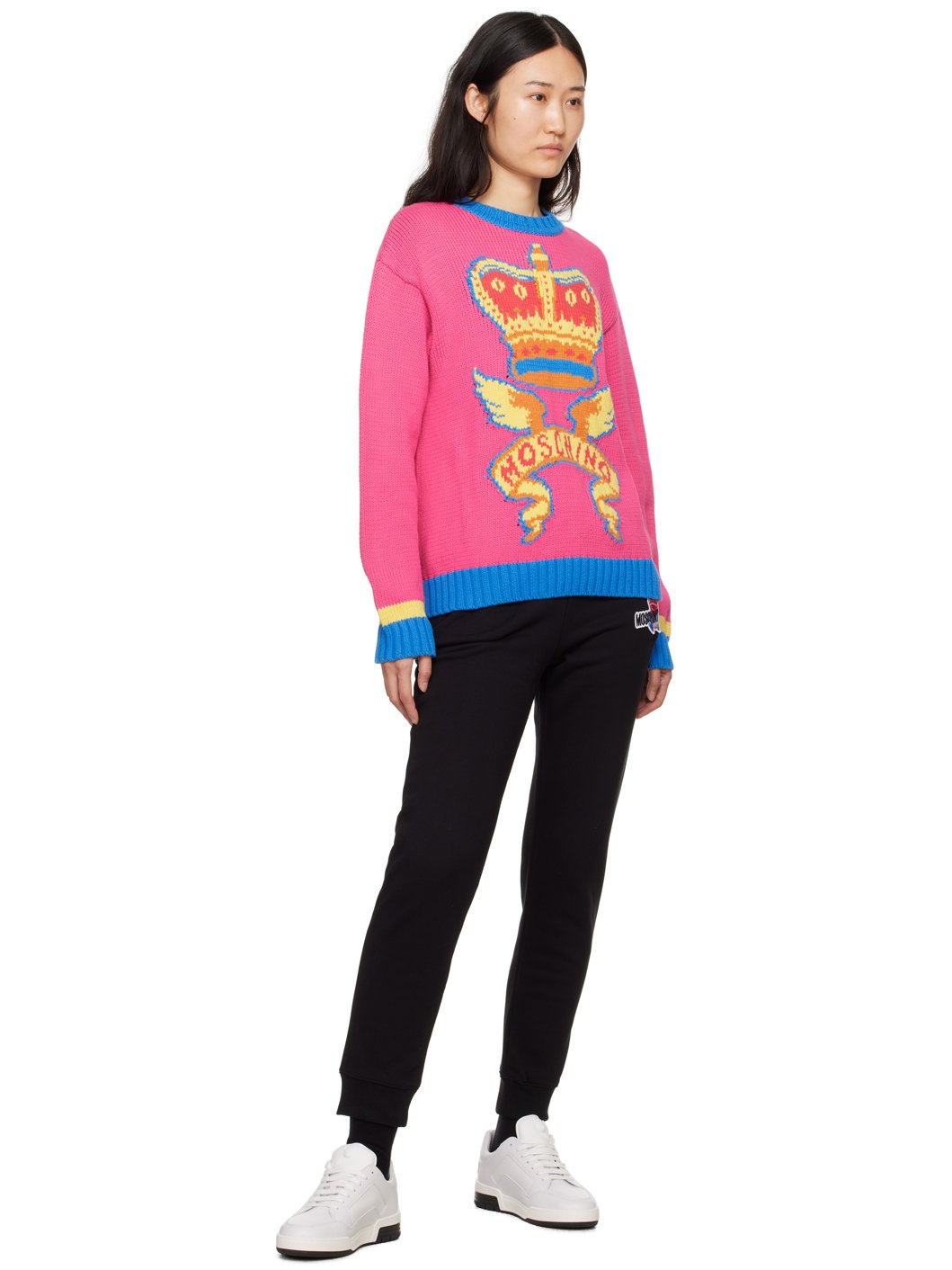 【関税込み】Moschino ブラック Puzzle Bobble ラウンジパンツ Moschino Black Puzzle Bobble Lounge Pants | REVERSIBLE