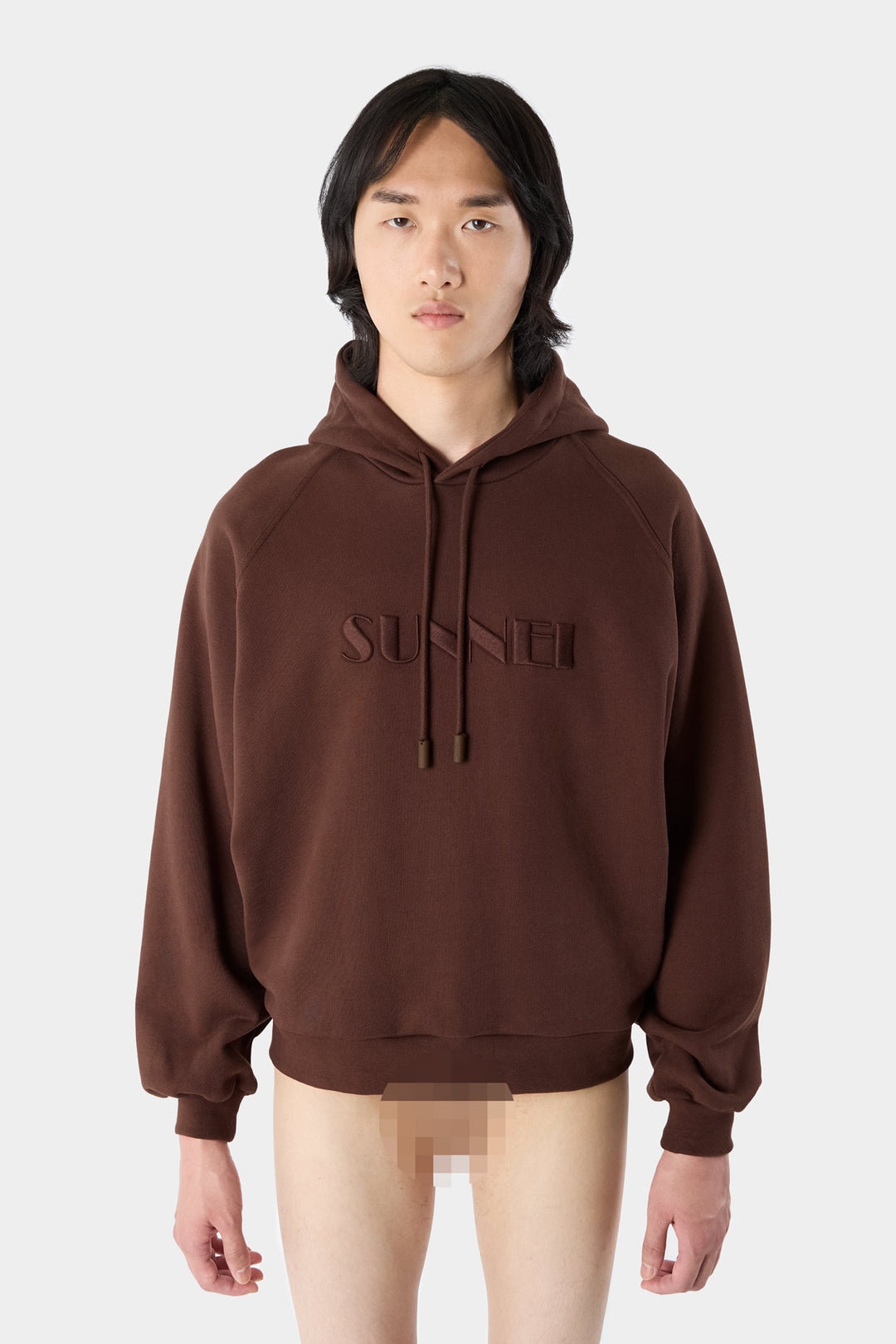 EMBROIDERED HOODIE / brown - 5
