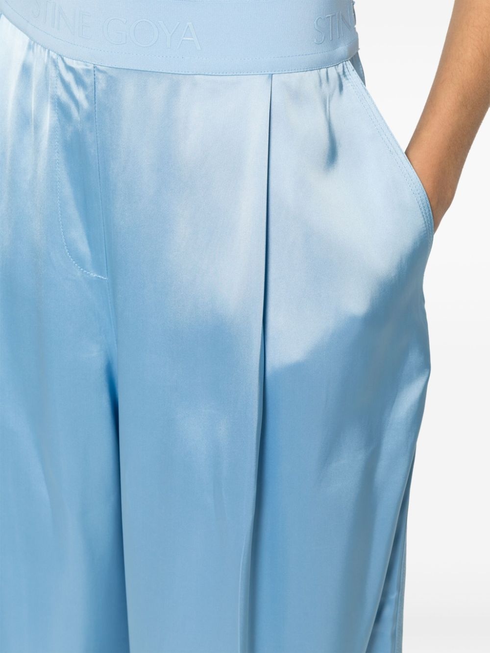 Ciara pleat-detail wide-leg trousers - 5