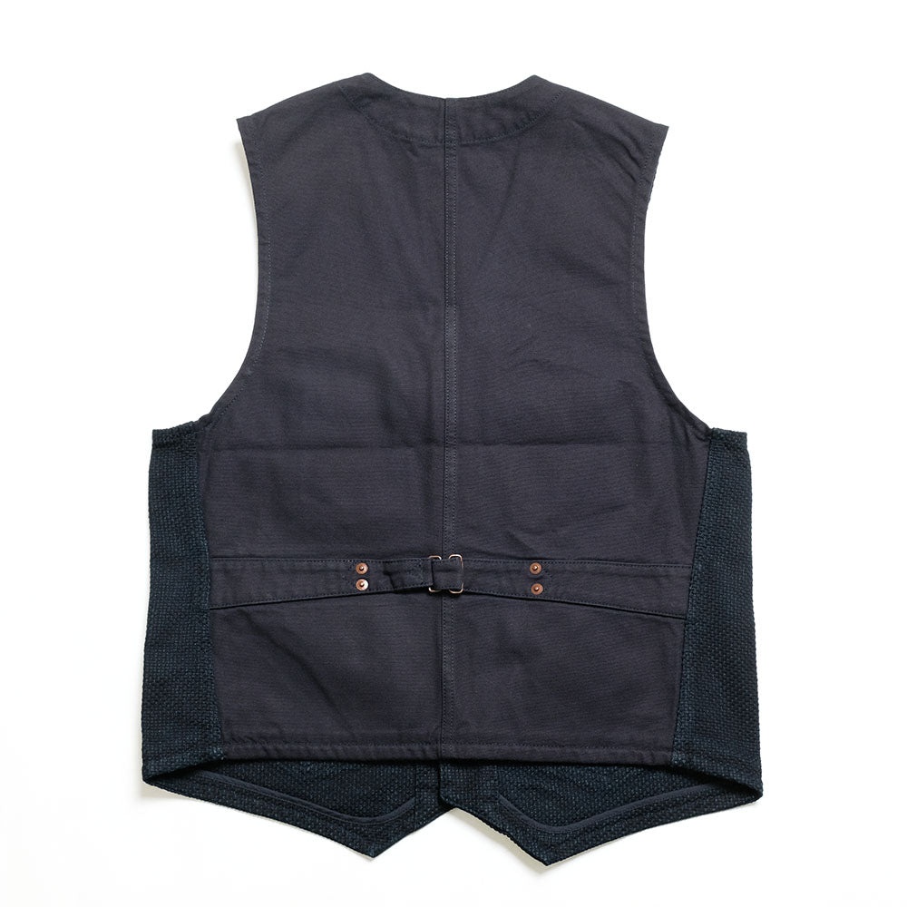 14oz INDIGO DOBBY WORK VEST - IHV-50 - 2