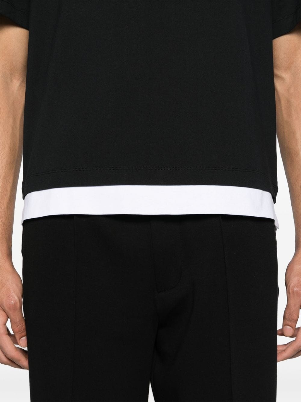 layered cotton T-shirt - 5