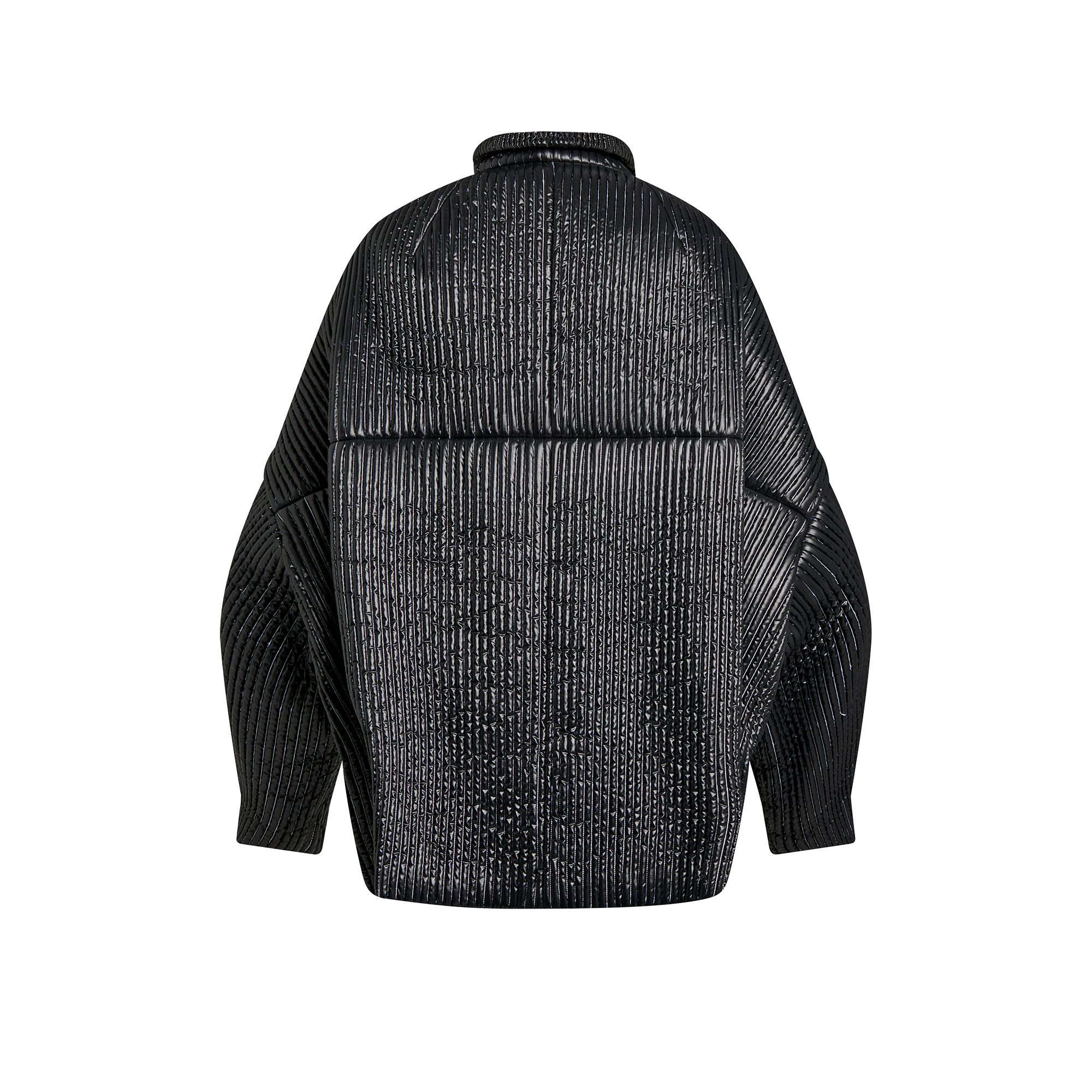 Pinstripe Quilted Egg Coat - 3