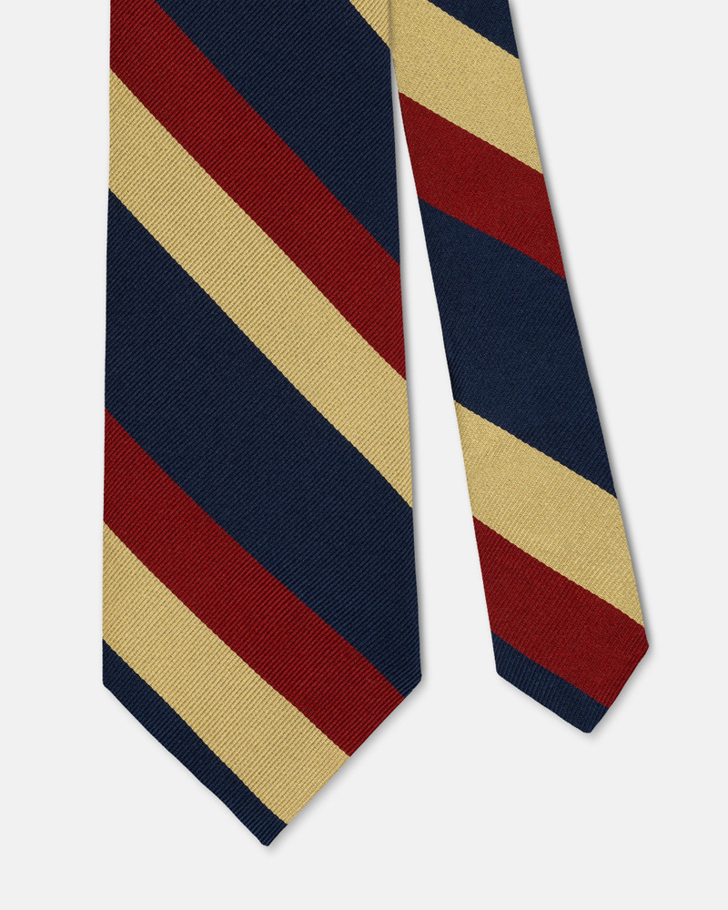 J. PRESS MADE-IN-ENGLAND OXFORD "THE AUTHENTICS" CRICKET CLUB SILK REPP TIE outlook