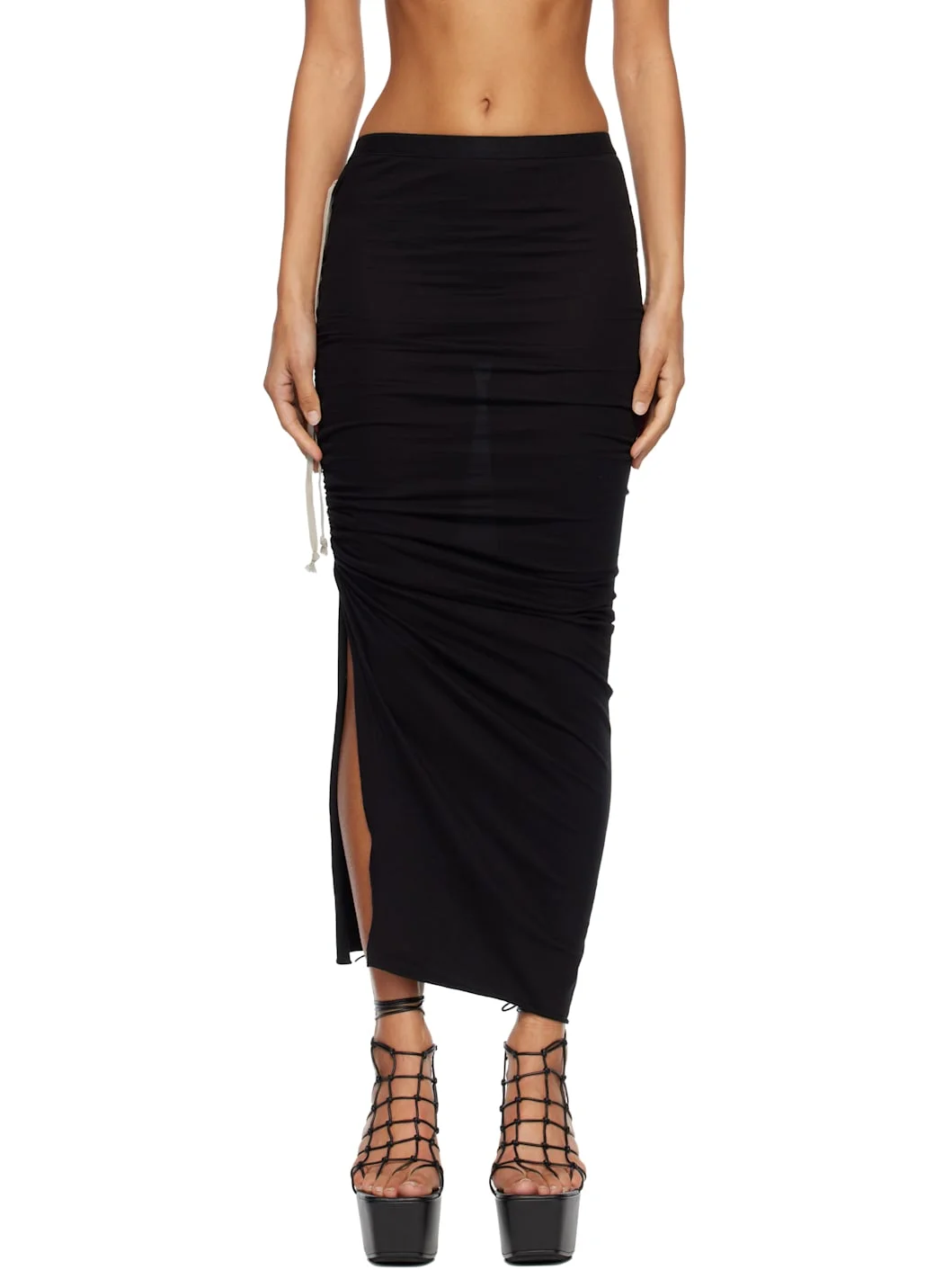 Black Concordians Soft Edfu Midi Skirt - 1