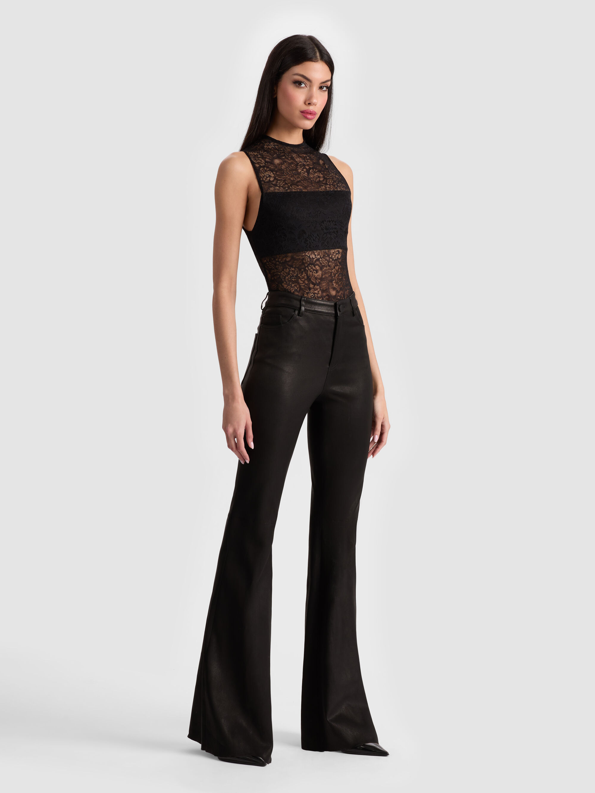 BRENT LEATHER BELL PANT - 5