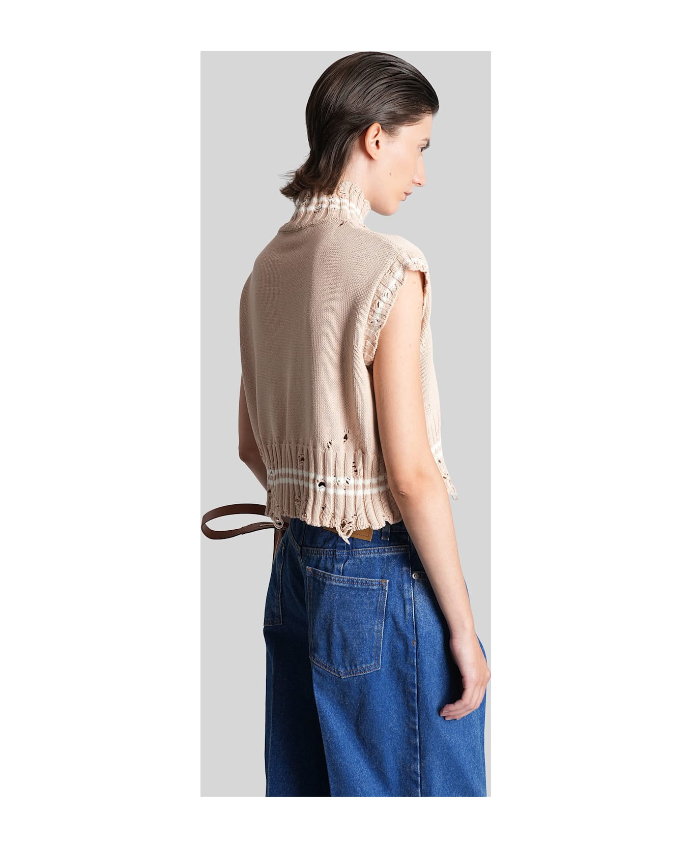 Knitwear In Rose-pink Cotton - 3