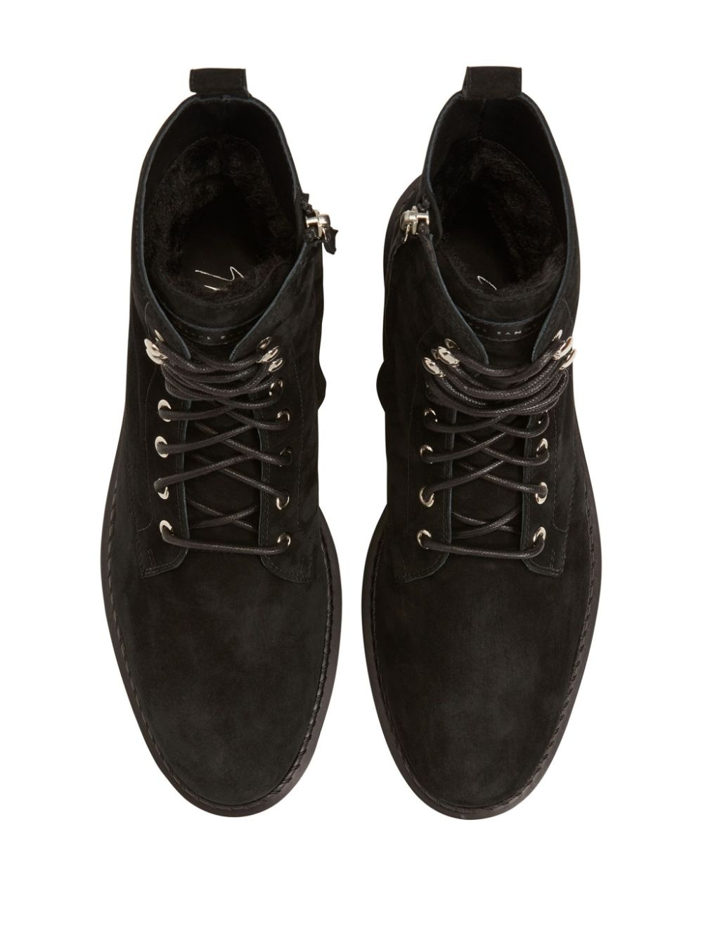 Bassline suede lace-up boots - 4