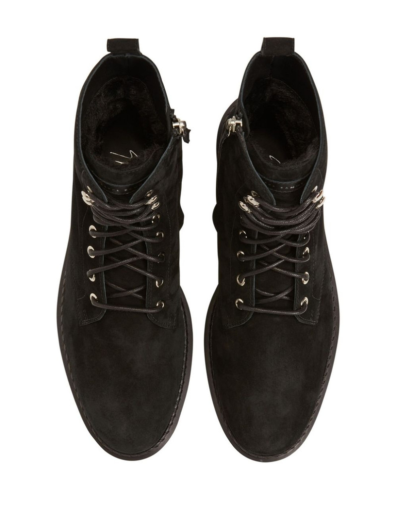 Bassline suede lace-up boots 4