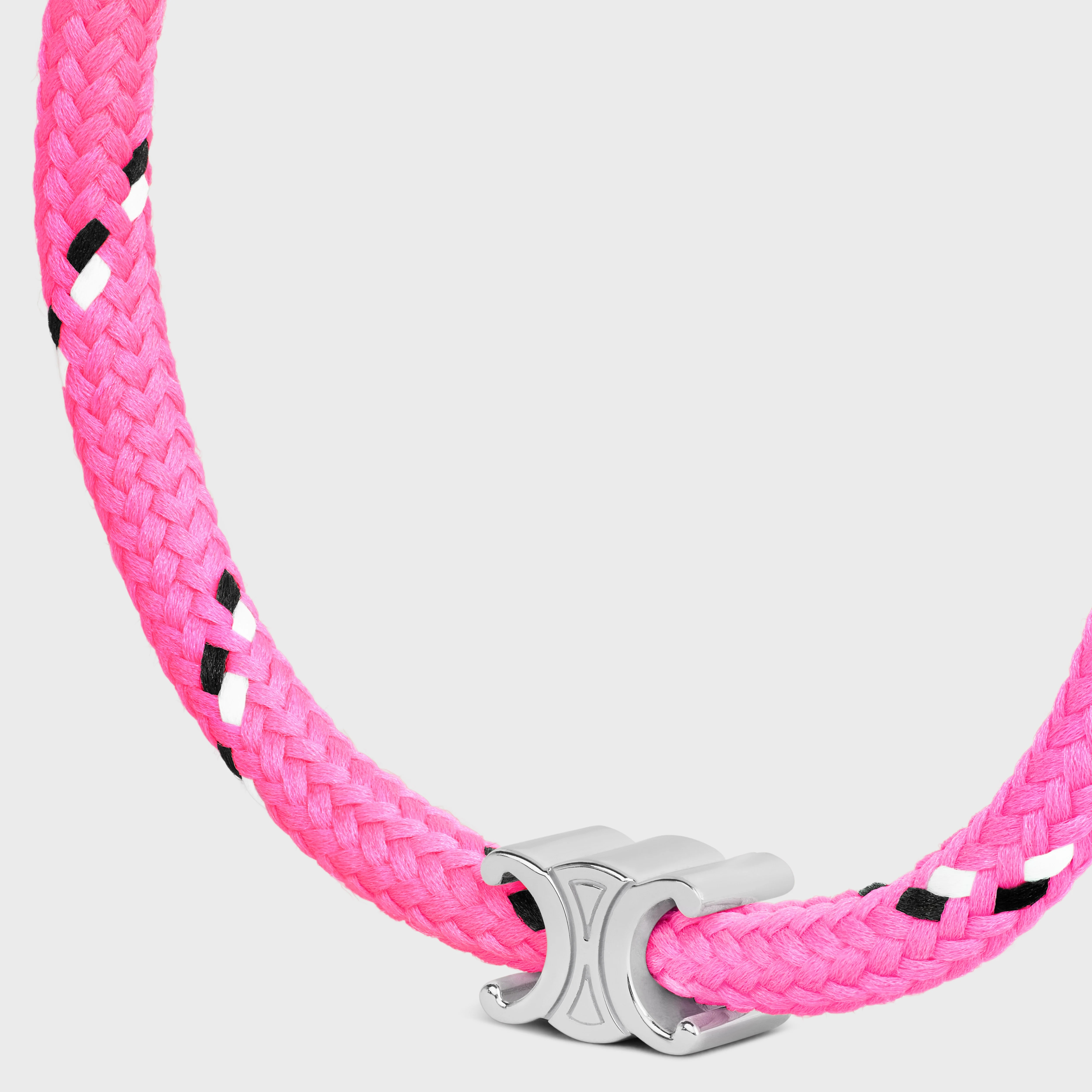 ブレスレット CELINE Triomphe Beach Bracelet in Polyester and Brass CELINE Triomphe Beach Bracelet in Polyester and Brass with