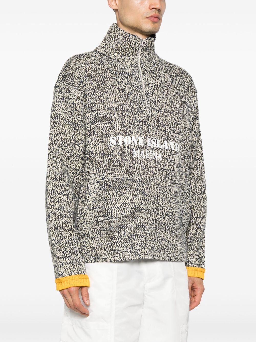painted-logo sweater - 3