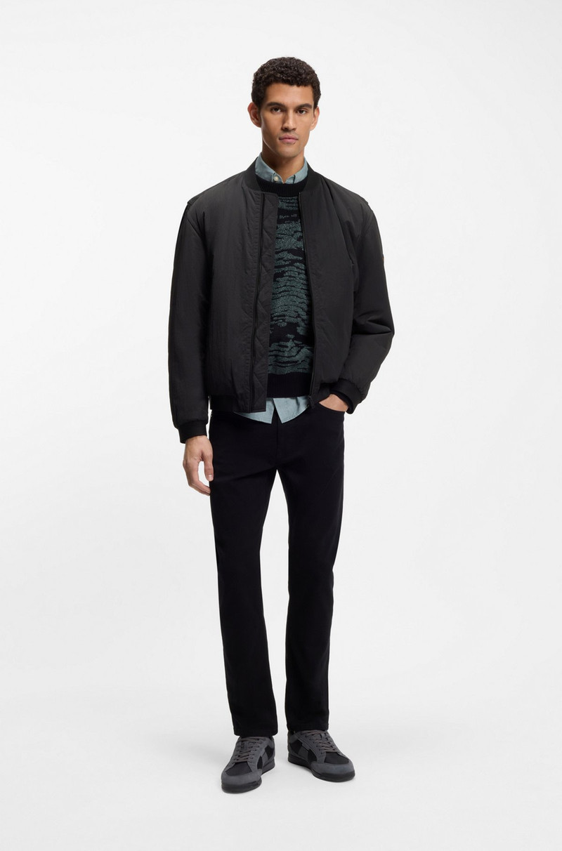 BOSS WATER-REPELLENT BOMBER JACKET IN COTTON-TOUCH FABRIC outlook