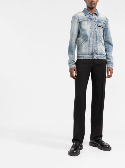 SAINT LAURENT zip-front denim jacket outlook