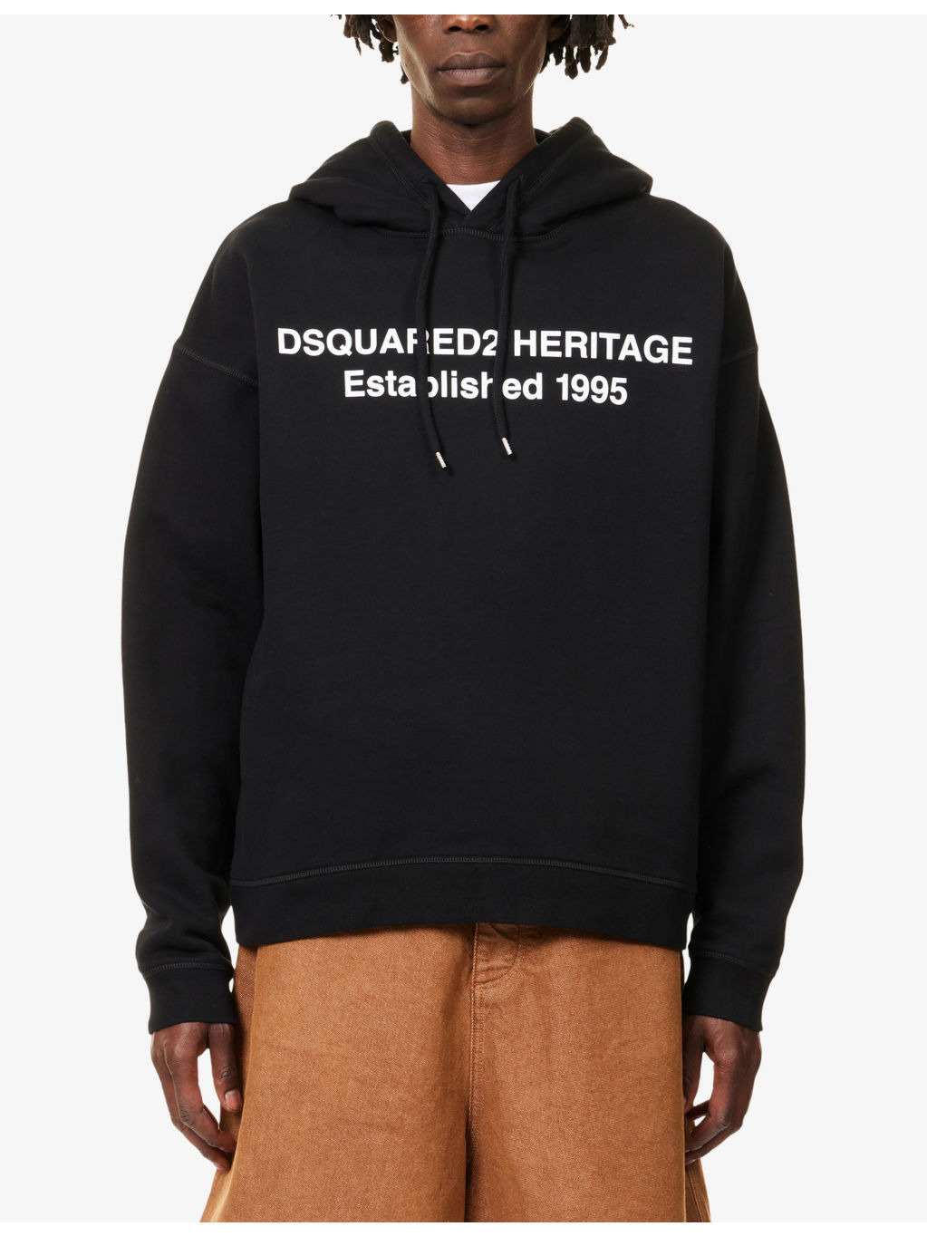 Heritage Text Print Relaxed-Fit Cotton-Jersey Hoody - 3