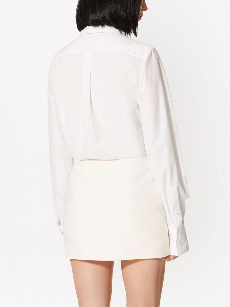 appliqué-detail long-sleeve shirt - 4