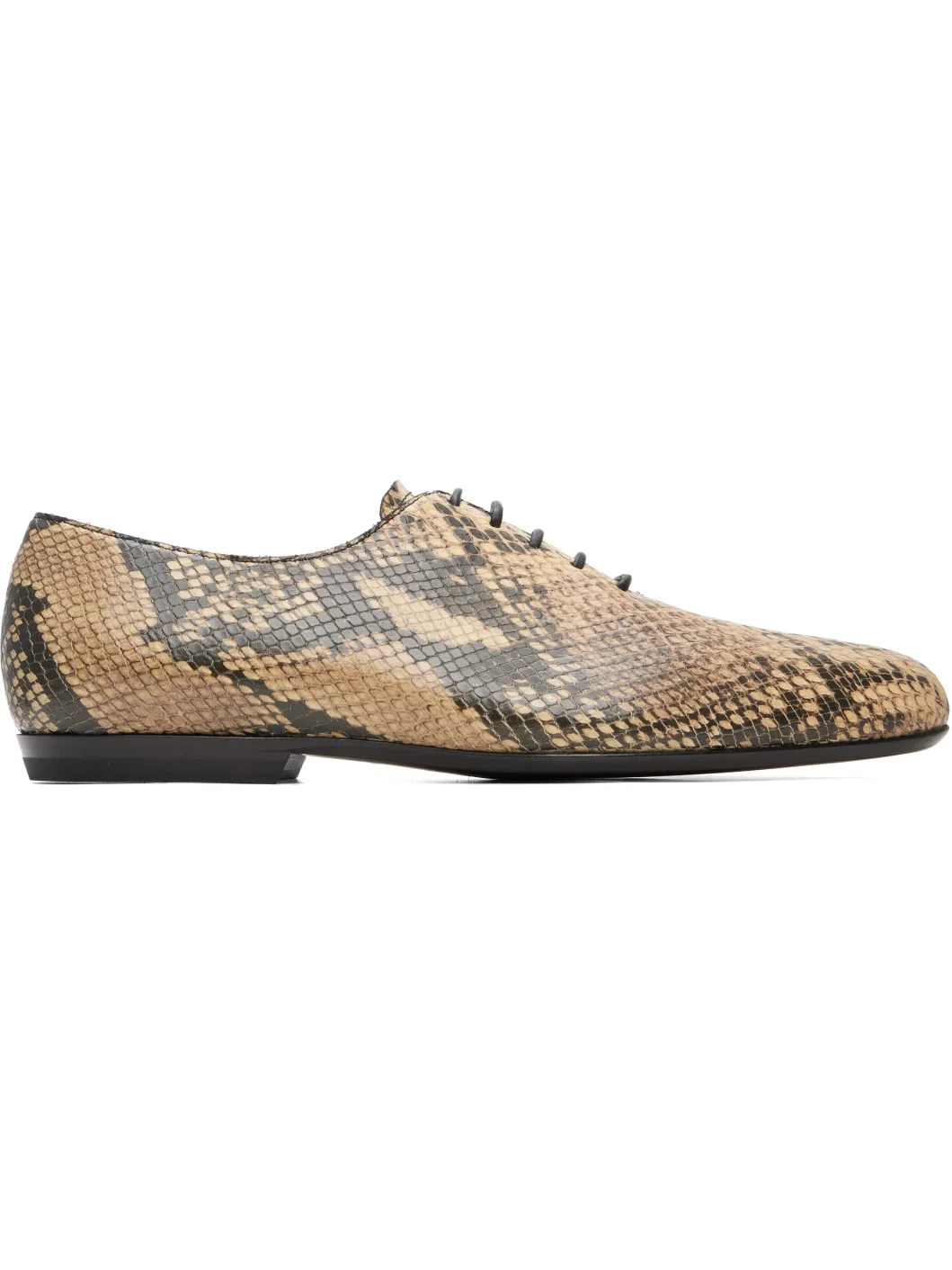 Beige Leather Oxfords - 1