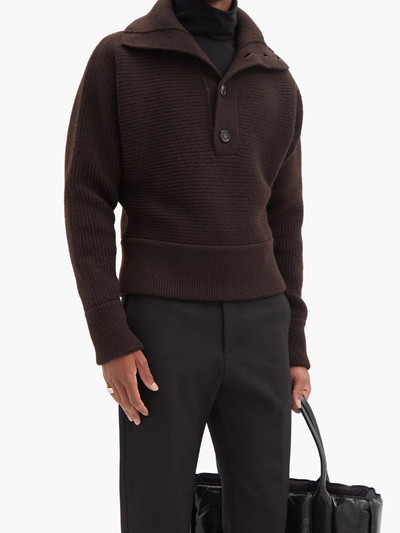 Bottega Veneta Foldover-collar wool-blend sweater outlook