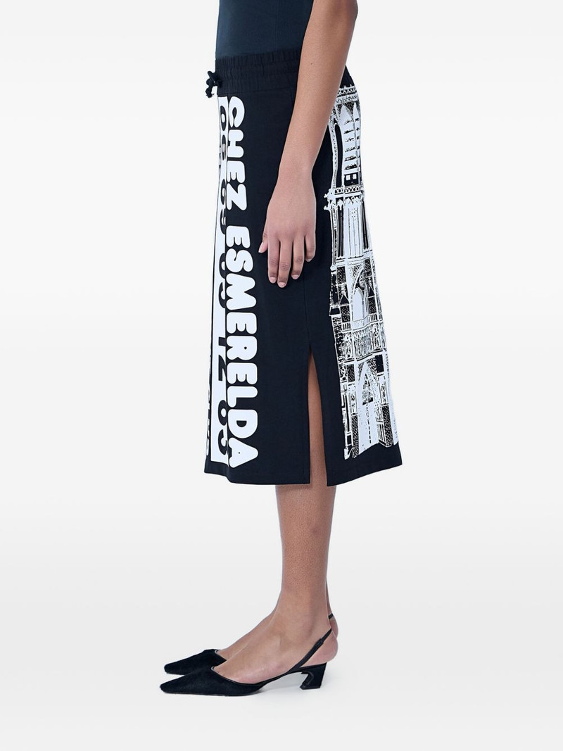 VAQUERA Chez Esmerelda graphic-print midi skirt outlook