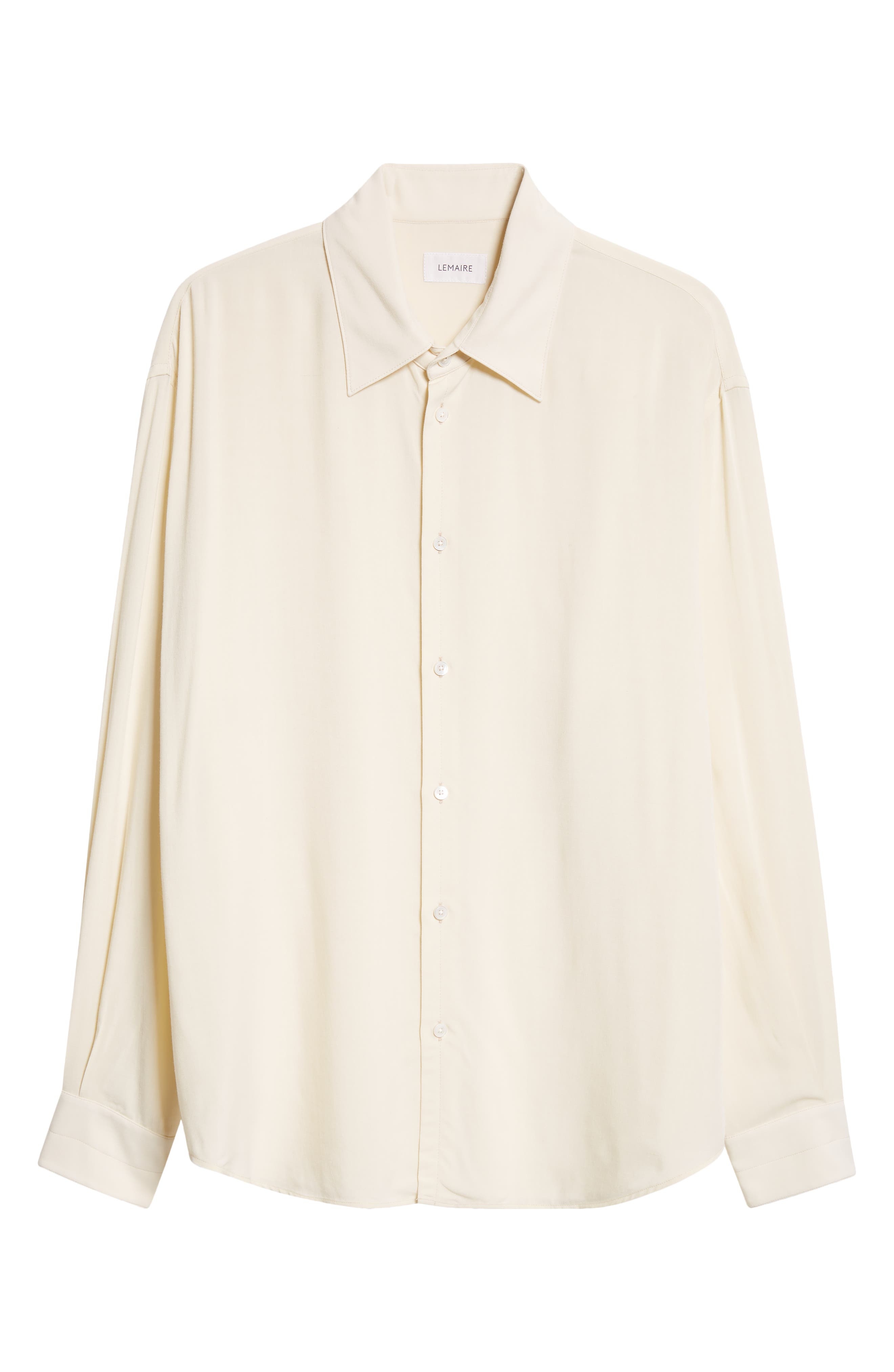 Lemaire Relaxed Fit Button-Up Shirt in Cream Ye507 at Nordstrom - 6