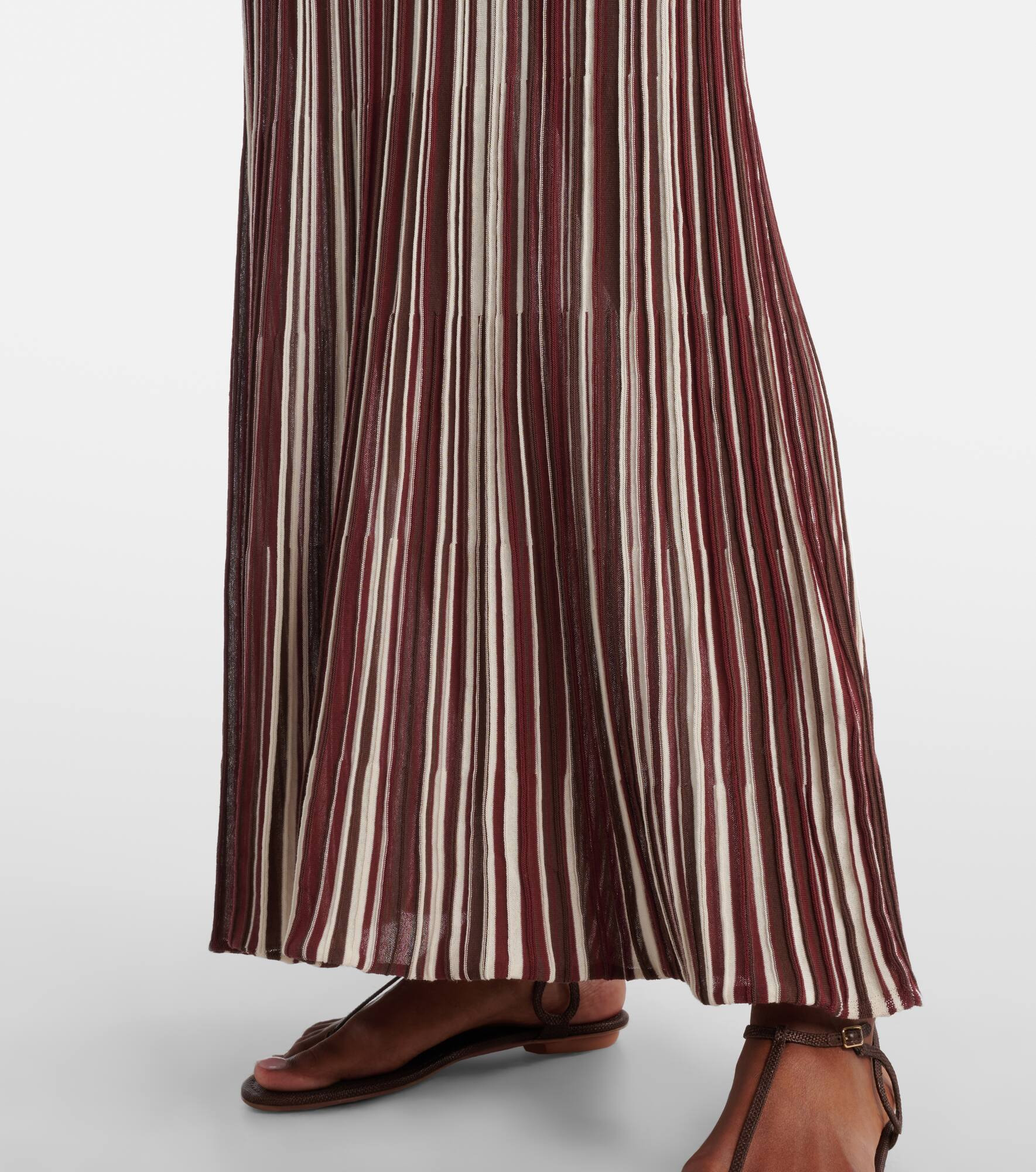 Cecile striped cotton-blend maxi dress - 5