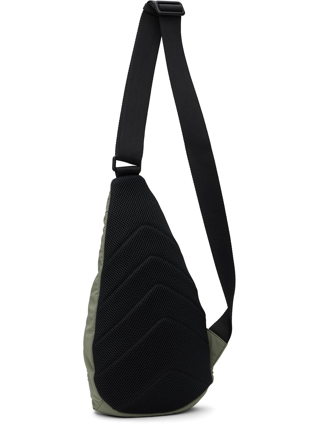 Khaki Water-Repellent Crossbody Backpack - 3