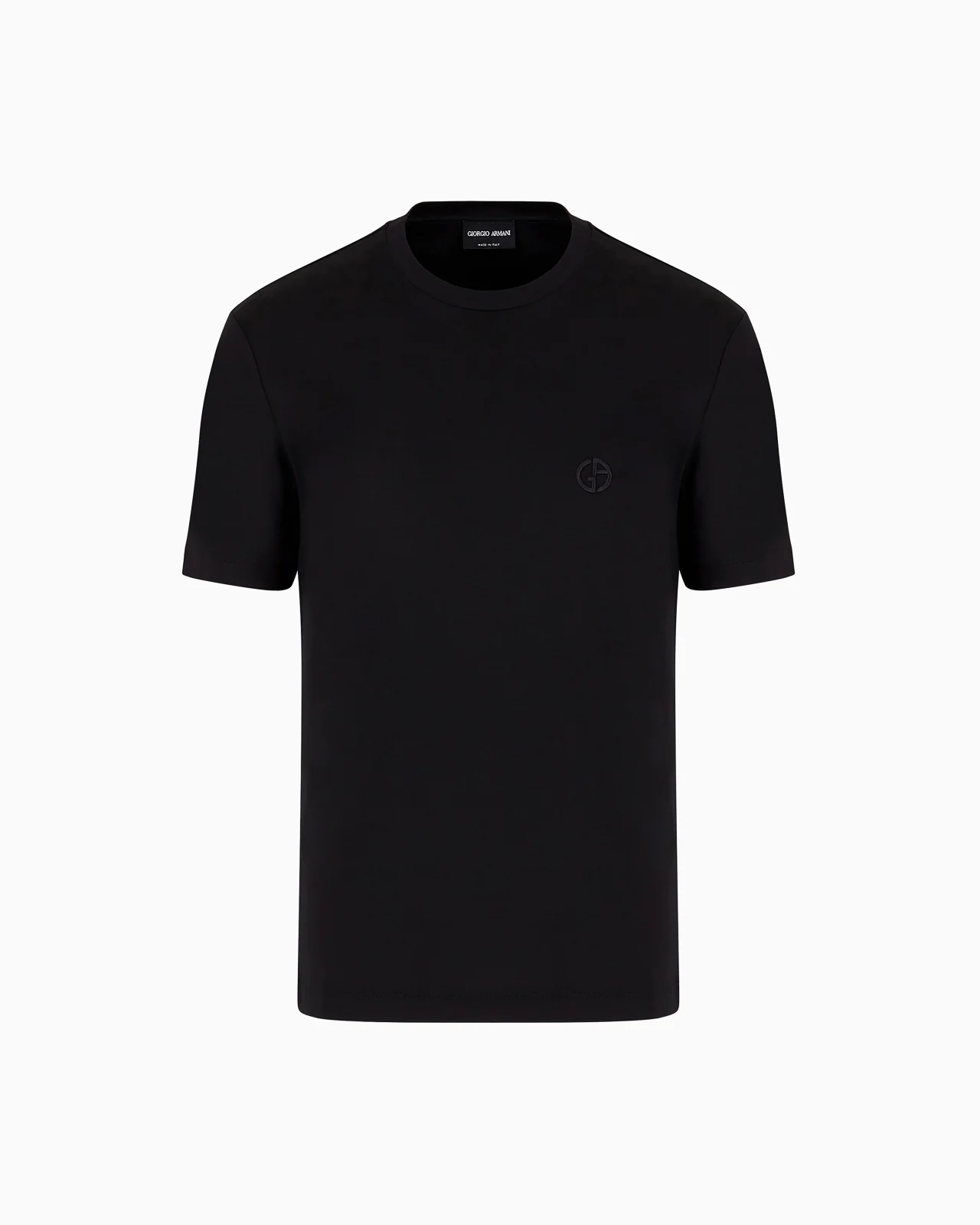 Cotton-interlock T-shirt with embroidered logo - 1