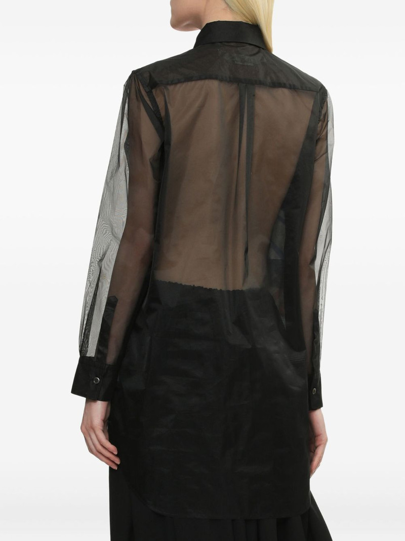 sheer-panel printed shirt 5