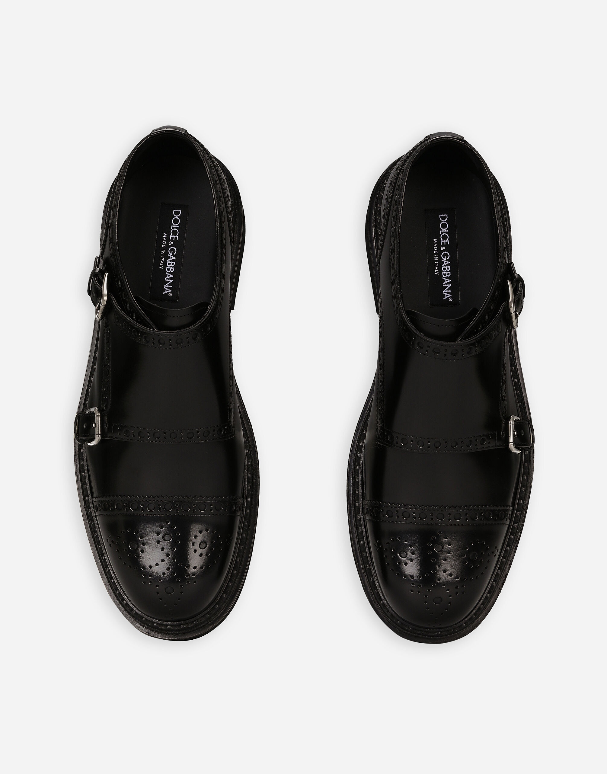 Brushed calfskin monkstrap shoes - 4