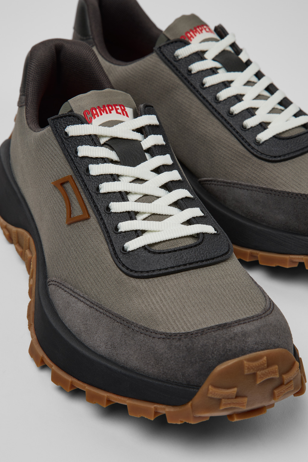 Gray Textile and Nubuck Shoes for Men. - 2
