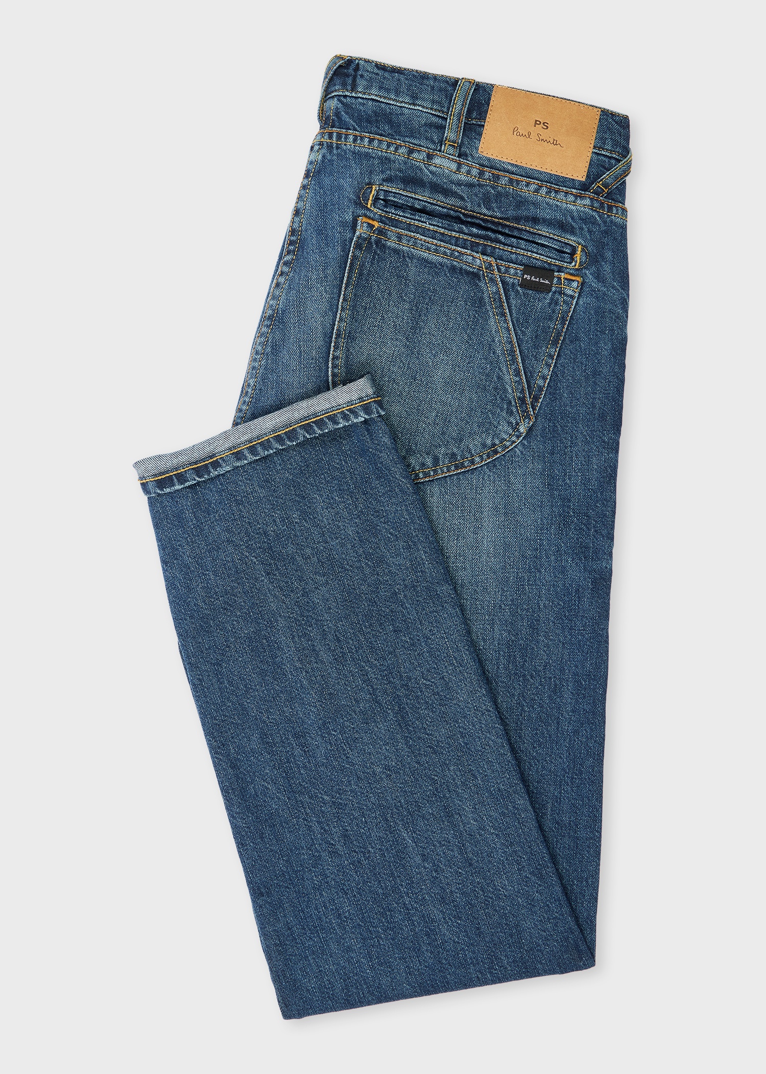 Tapered-Fit 'Organic Authentic Twill' Antique-Wash Jeans - 2