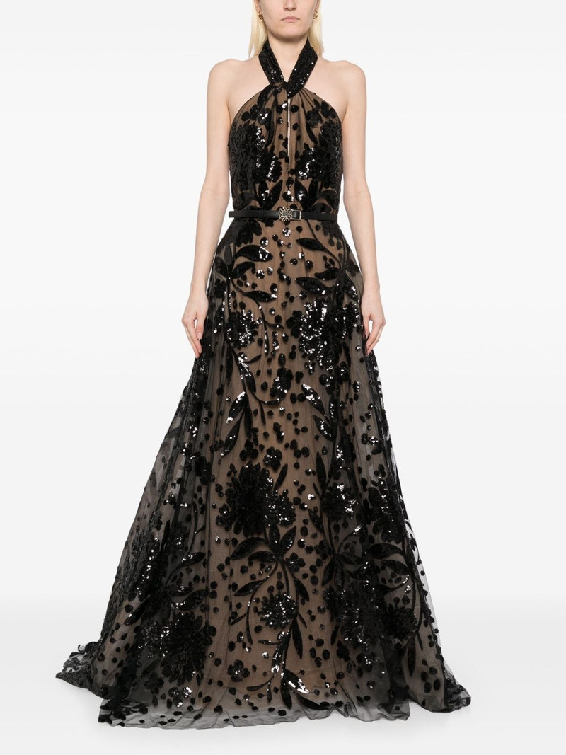 ELIE SAAB embroidered halter gown outlook