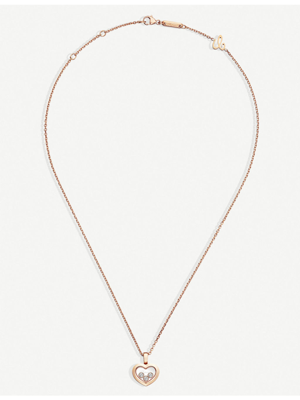 Happy Diamonds Icons 18ct rose-gold and diamond pendant - 5