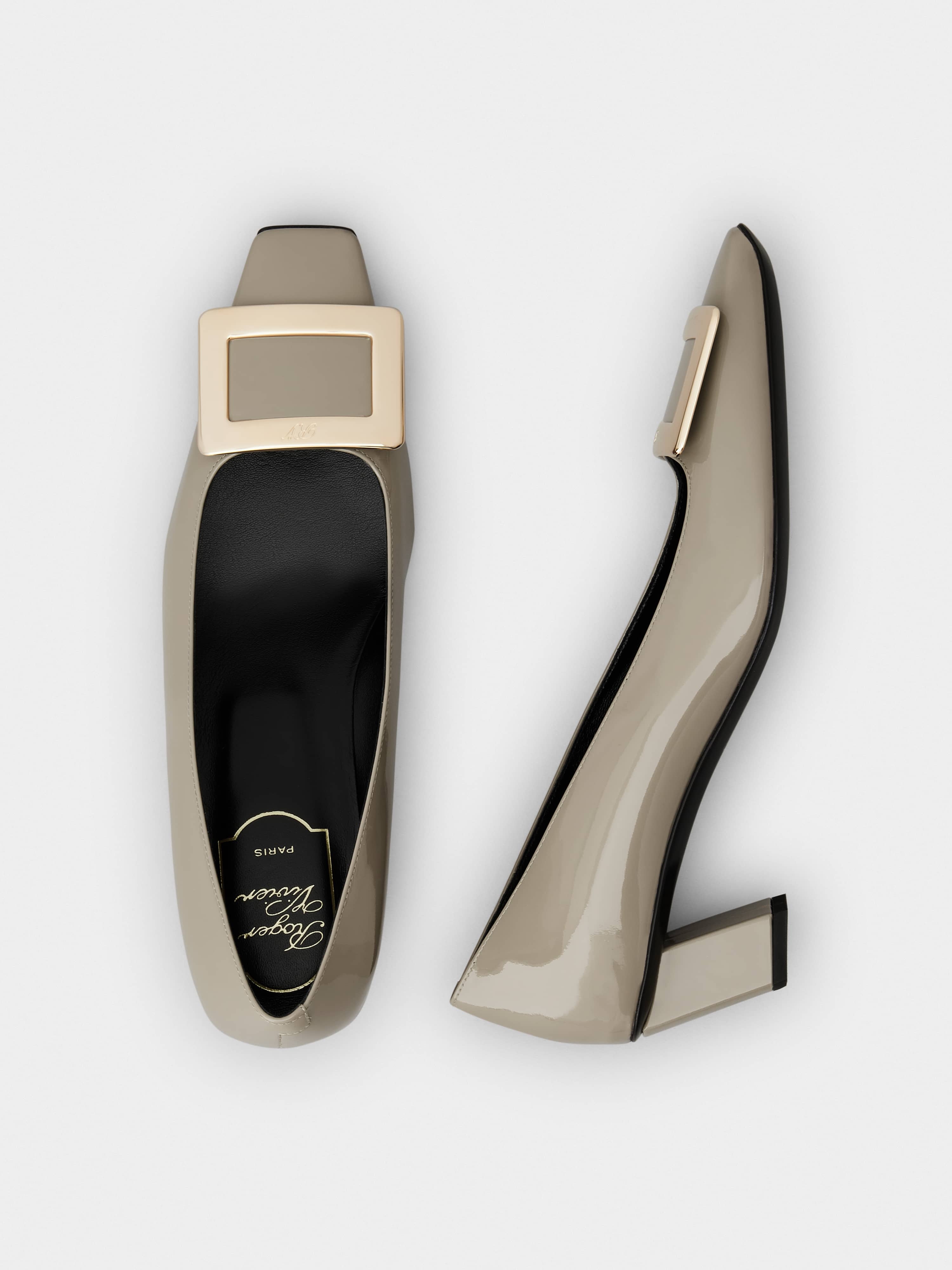 Belle Vivier Metal Buckle Pumps in Patent Leather - 7