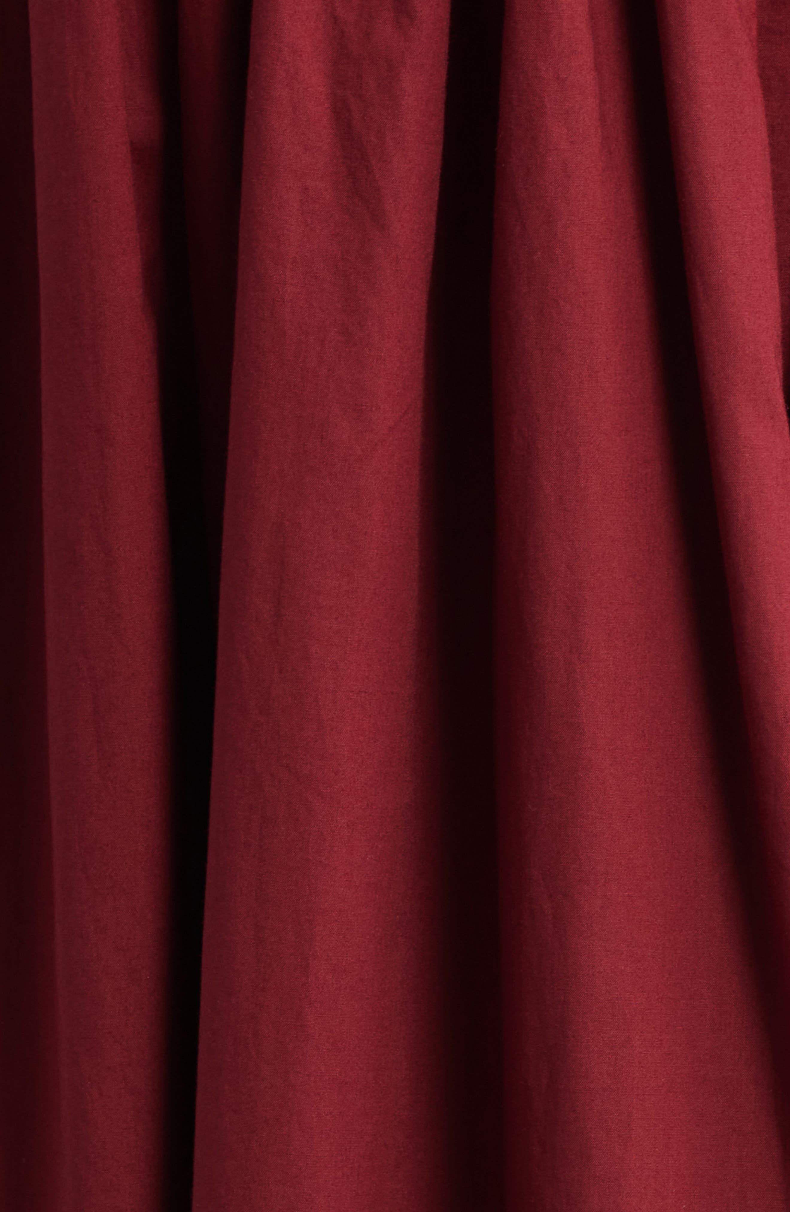 DÔEN Quintessa Shirred Organic Cotton Maxi Dress in Deep Crimson at Nordstrom - 6