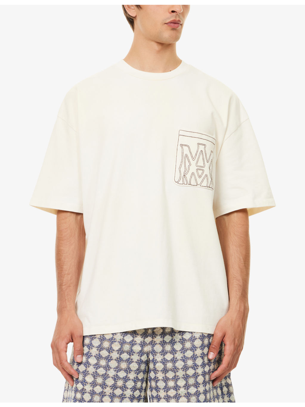 Oversized Patch-Pocket Cotton T-Shirt - 3