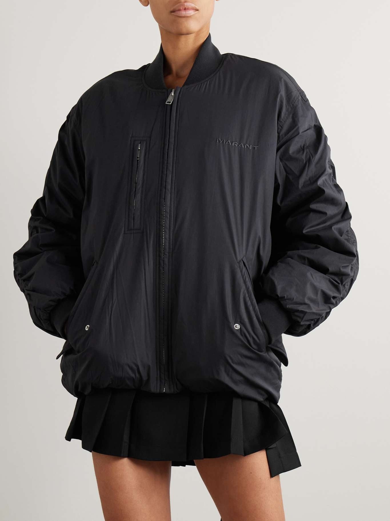 Coleen oversized padded cotton-blend bomber jacket - 3